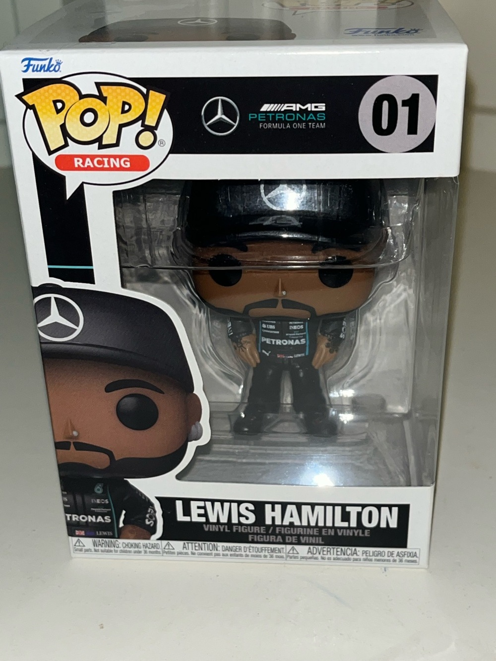 Funko Pop! 01 Lewis Hamilton Mercedes F1 Racing Vinyl Figure
